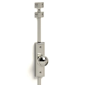 Water Street Brass Jamestown Cremone Set in polished chrome finish.